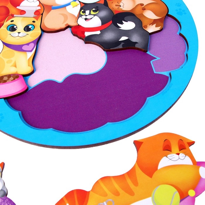 Головоломка «Котики», цветная подсказка Головоломка «Котики», цветная подсказка