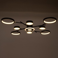 Люстра с ПДУ 2300/9BK LED 190Вт 3000-6000К черный 85х85х9 см BayerLux