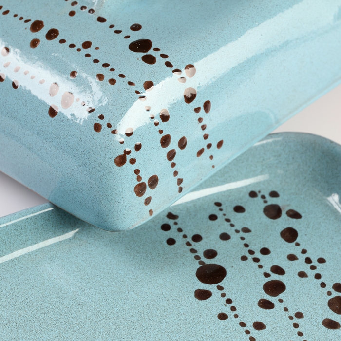 Масленка Масленка "Псковская" 18х14х8см, блюз