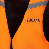 Жилет страховочный YUGANA, регулируемый, размер 56-62, оранжевый
