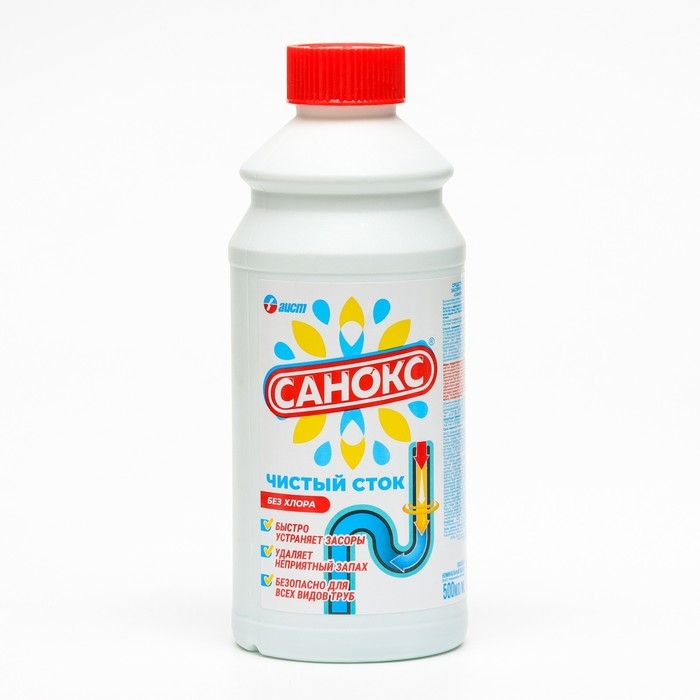 Средство для устранения засоров Санокс «Чистый сток», 500 мл Средство для устранения засоров Санокс «Чистый сток», 500 мл