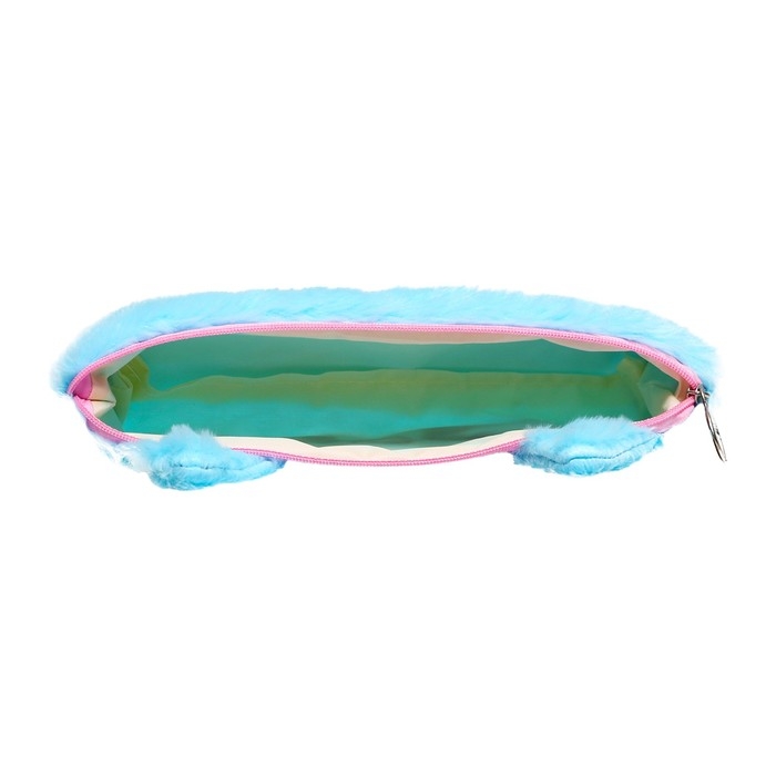 Пенал школьный на молнии Пенал школьный на молнии "Котик" Calligrata, голубой