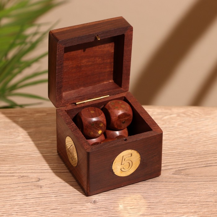 Игра настольная  Игра настольная "Кубики" 6,5х6,5х6,5 см, дерево шишам