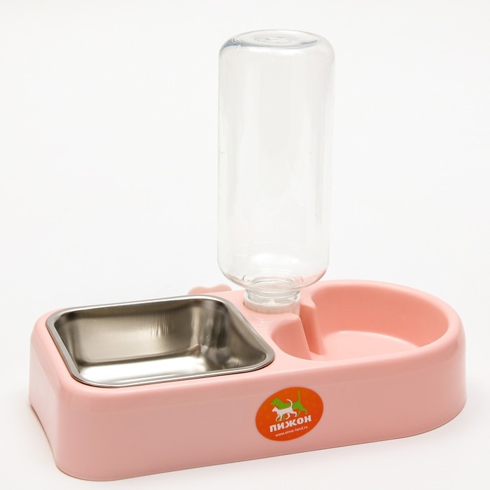 Комплекс автопоилка и автокормушка 26,5 х *16,5 х 22 см, розовый Комплекс автопоилка и автокормушка 26,5 х *16,5 х 22 см, розовый