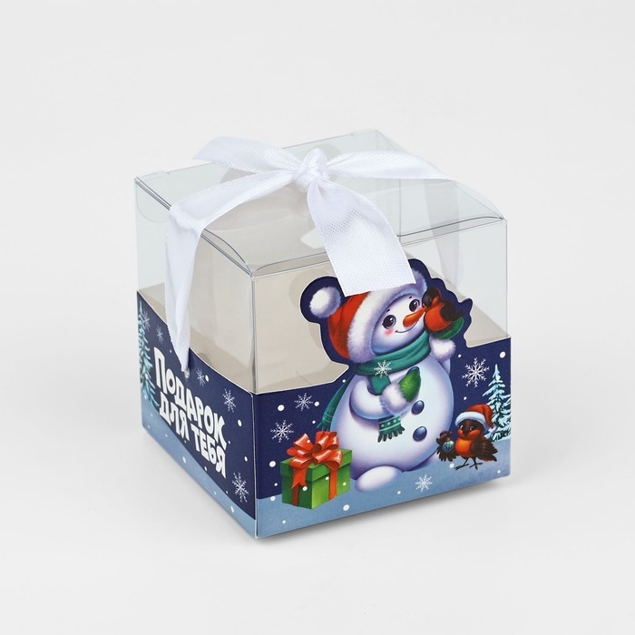 Коробка подарочная новогодняя складная «Снеговик», 7 х 7 х 7 см, Новый год Коробка подарочная новогодняя складная «Снеговик», 7 х 7 х 7 см, Новый год