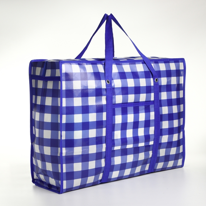 Сумка хозяйственная на молнии, цвет синий Сумка хозяйственная на молнии, цвет синий