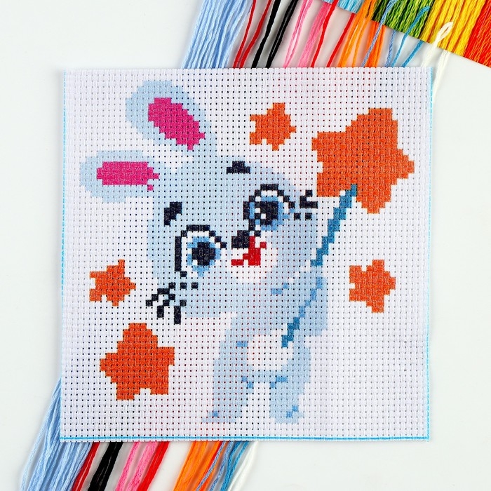 Вышивка крестиком для детей «Волшебный зайчик», набор для творчества, 15 х 15 см Вышивка крестиком для детей «Волшебный зайчик», набор для творчества, 15 х 15 см