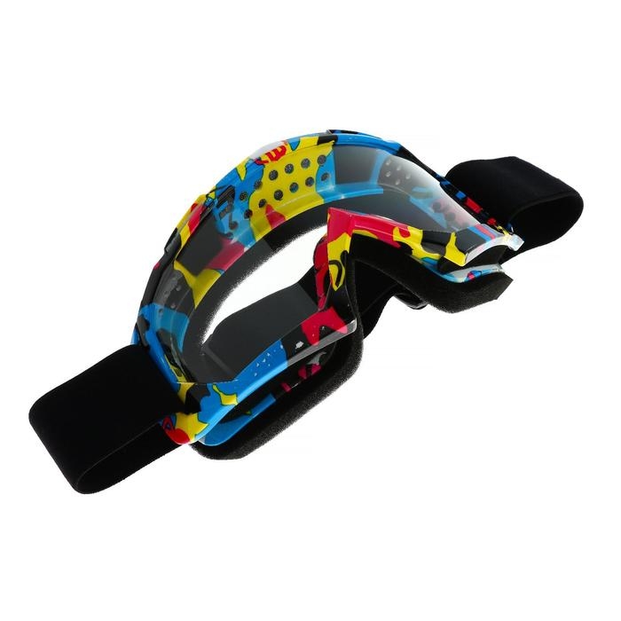 Очки-маска для езды на мототехнике, стекло прозрачное, бомбер, ОМ-22 Очки-маска для езды на мототехнике, стекло прозрачное, бомбер, ОМ-22