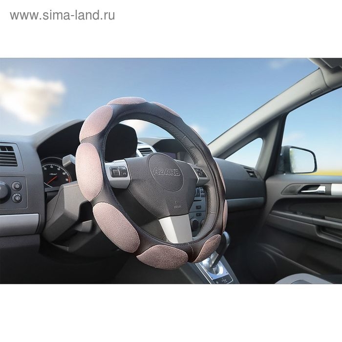 Оплетка на руль Оплетка на руль "XL",d=42см, спонж 10 лепестков, серый