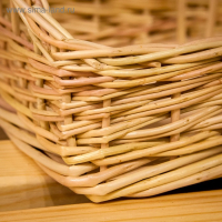 Лоток торговый «Специи», фанерное дно, 3 секции, 36×15×5/13 см, ручное плетение, лоза
