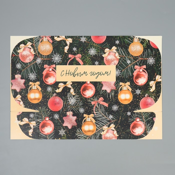 Коробка подарочная новогодняя складная «Елочные шары», 31 х 24.5 х 9 см Коробка подарочная новогодняя складная «Елочные шары», 31 х 24.5 х 9 см