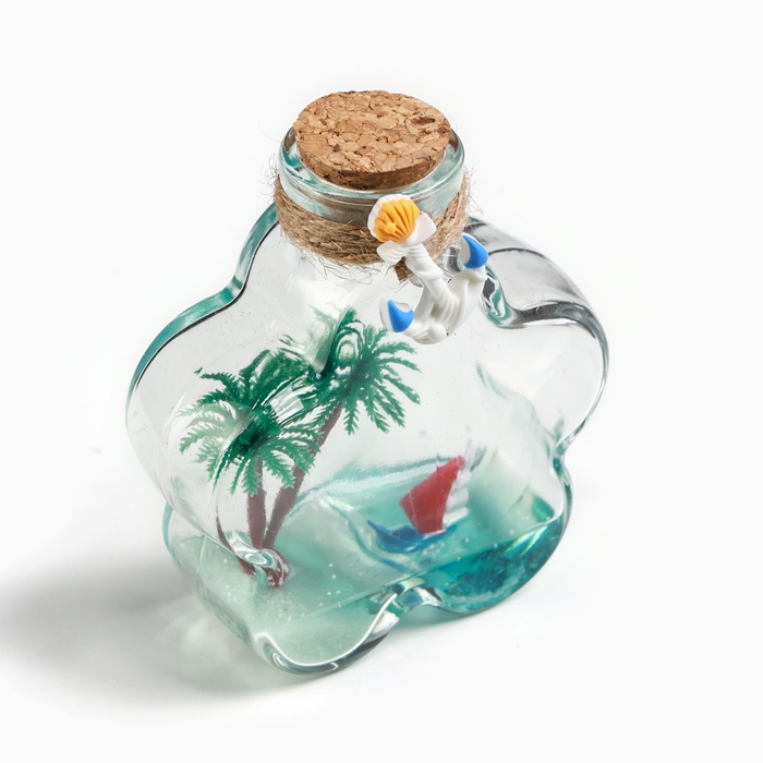 Сувенир в бутылке звезда Сувенир в бутылке звезда "Пальмы" 11*9*3см, микс