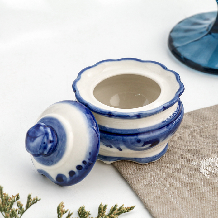 Подставка для яиц Подставка для яиц "Куличница", гжель, фарфор, 25х11 см