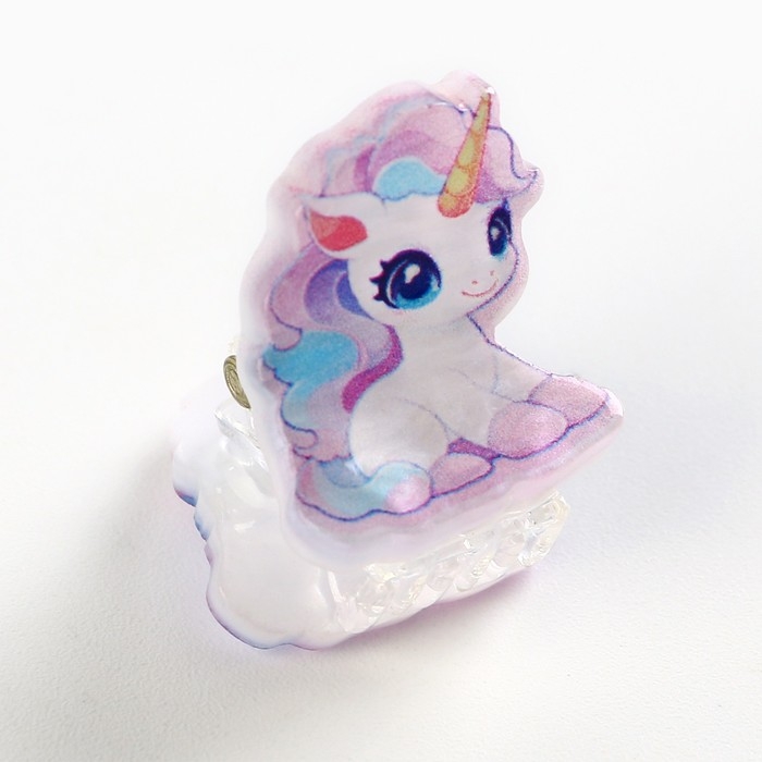 Краб для волос «Милый единорожек», 1 8 х 2 см Краб для волос «Милый единорожек», 1 8 х 2 см