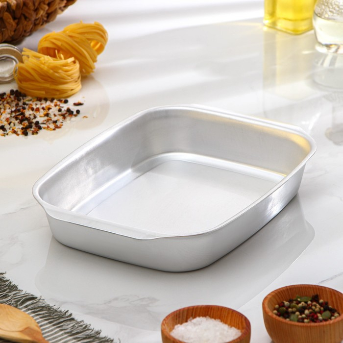 Противень алюминиевый, 29×21 см, цвет серебряный Противень алюминиевый, 29×21 см, цвет серебряный