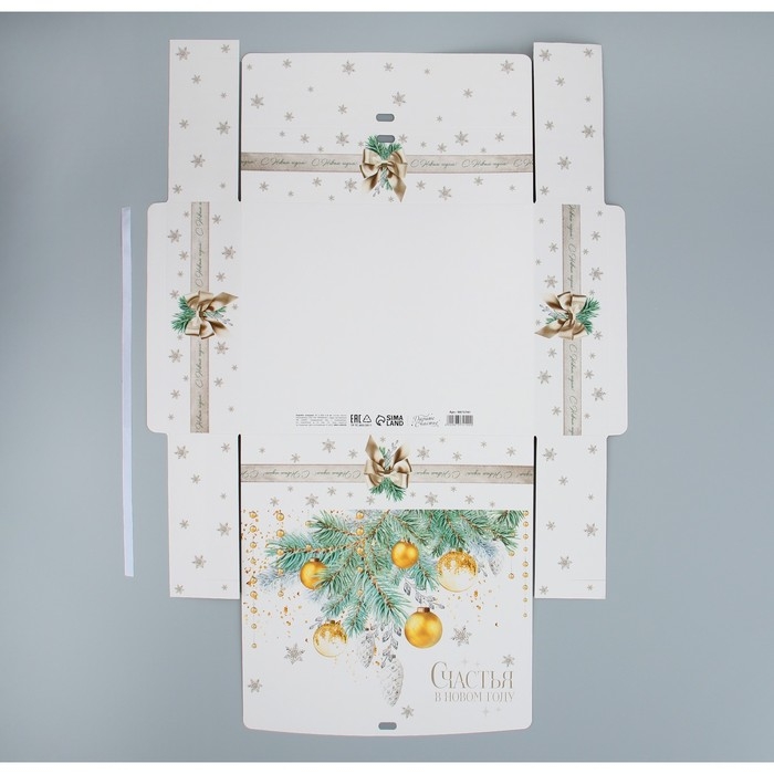 Коробка подарочная новогодняя складная «Белая сказка », 31 х 24.5 х 8 см, Новый год Коробка подарочная новогодняя складная «Белая сказка », 31 х 24.5 х 8 см, Новый год