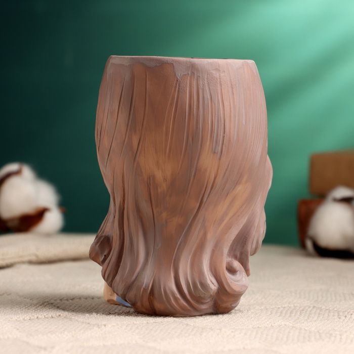 Кашпо  Кашпо "Мечтательница" розовое, 8х9х12см, 0,25л, d-5,5 см