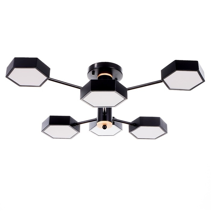 Люстра 1318/6BK LED 144Вт 3000-6000К черный 71х65х25 см BayerLux