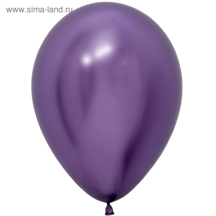 Шар латексный 12 Шар латексный 12" Reflex, фиолетовый, хром, набор 50 шт.