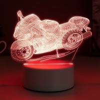 Светильник "Гоночный мотоцикл" LED RGB от сети  9,5х16х14 см RISALUX
