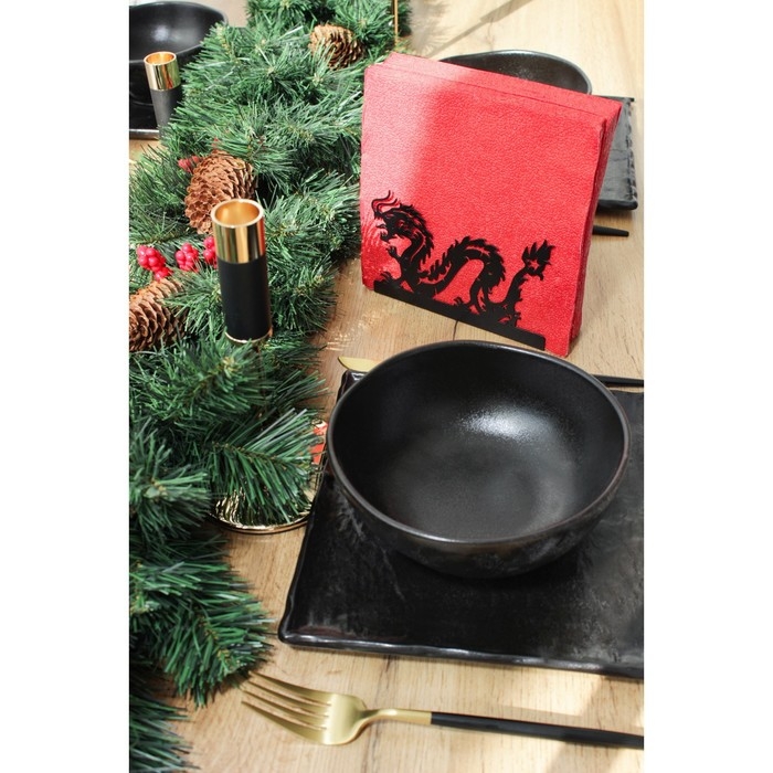 Салфетница Magistro «Дракон», 14×4×9 см, цвет чёрный Салфетница Magistro «Дракон», 14×4×9 см, цвет чёрный