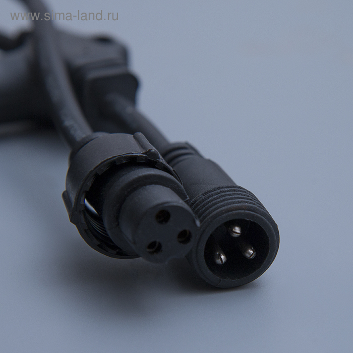 Гирлянда «Занавес» 2 х 6 м , IP65, УМС, тёмная каучуковая нить, 1440 LED, свечение белое, 220 В