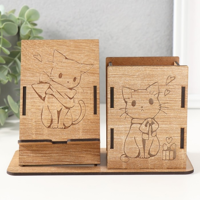 Органайзер настольный Органайзер настольный "Киса" 18х12,5х9 см (набор 9 деталей)