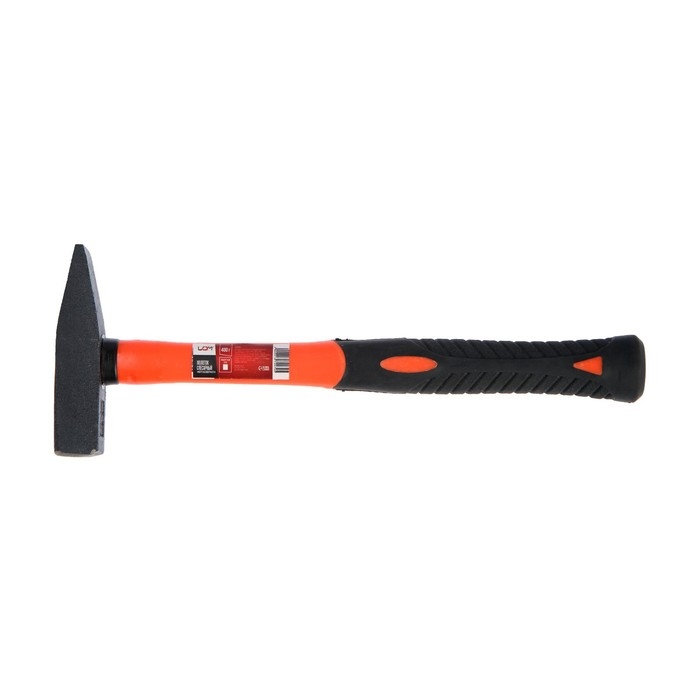 Молоток слесарный ЛОМ, квадратный боек, фиберглассовая обрезиненная рукоятка, 400 г Молоток слесарный ЛОМ, квадратный боек, фиберглассовая обрезиненная рукоятка, 400 г