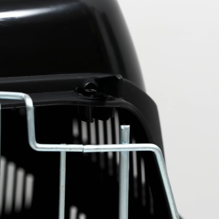 Переноска для животных до 12 кг  Переноска для животных до 12 кг "Пижон" 49х33х32см, металлическая дверь,  черная