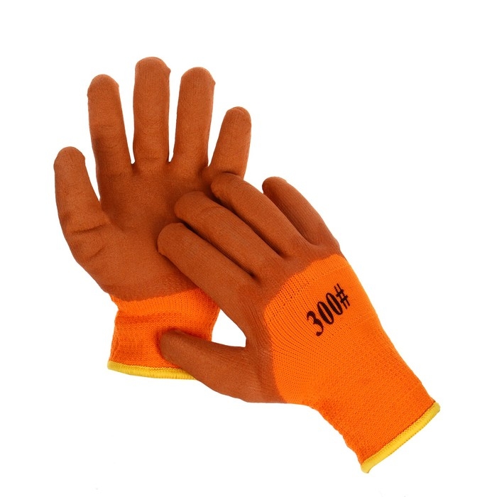 Перчатки садовые, нейлоновые, с двойной латексной пропиткой, утеплённые, размер 10, МИКС, Greengo Перчатки садовые, нейлоновые, с двойной латексной пропиткой, утеплённые, размер 10, МИКС, Greengo