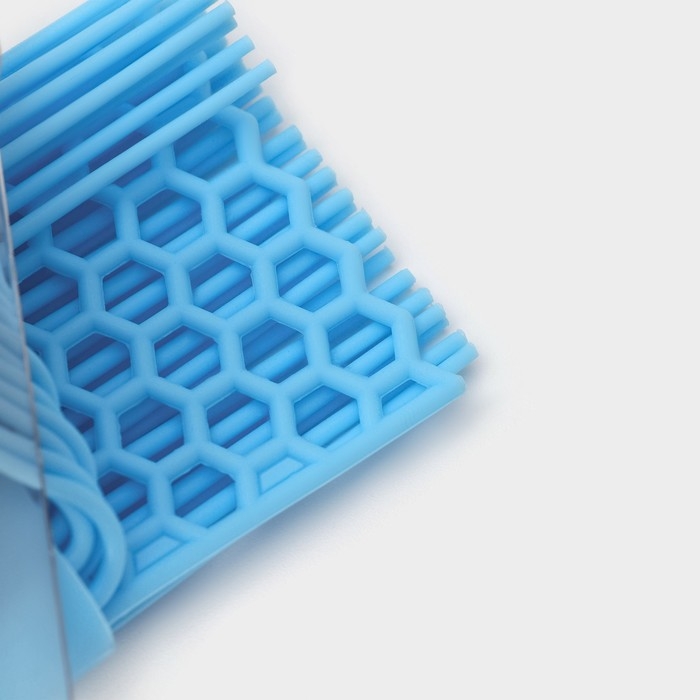 Кисть Доляна «Дуэт», силикон, 27,5×5×1,5 см, цвет голубой Кисть Доляна «Дуэт», силикон, 27,5×5×1,5 см, цвет голубой