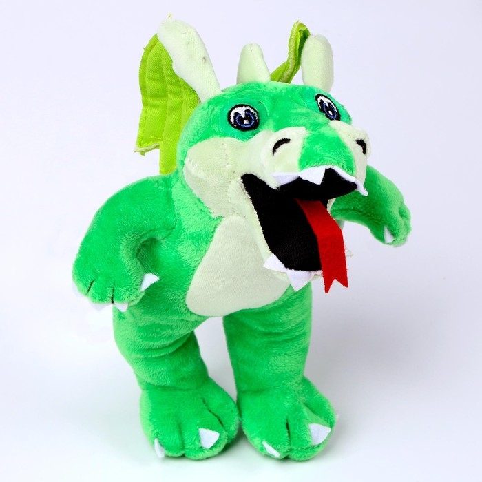 Мягкая игрушка «Дракон», в полный рост, 21 см, цвет зелёный Мягкая игрушка «Дракон», в полный рост, 21 см, цвет зелёный
