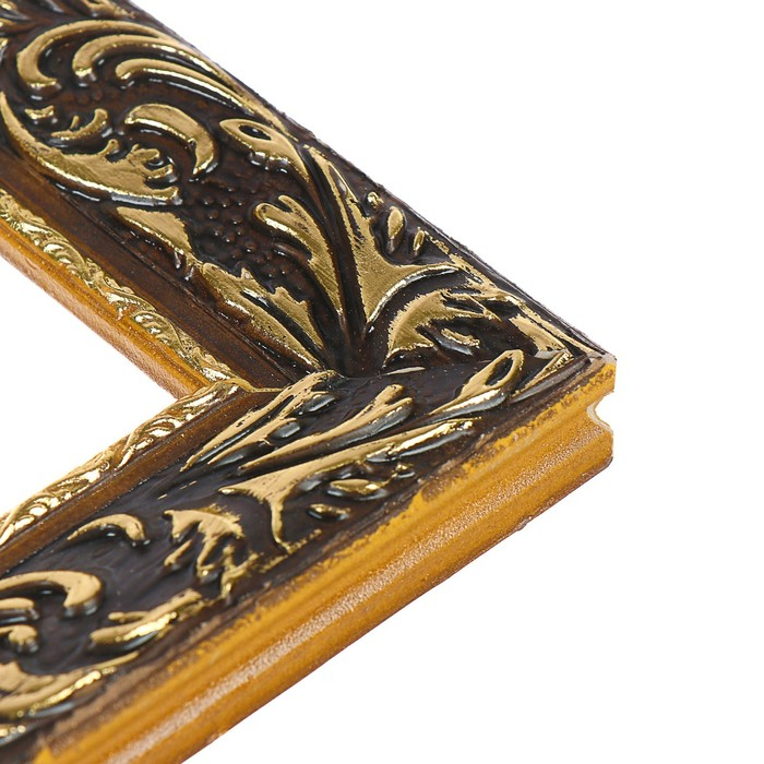 Рама для картин (зеркал) 25 х 35 х 4 см, дерево  Рама для картин (зеркал) 25 х 35 х 4 см, дерево "Версаль", золотая