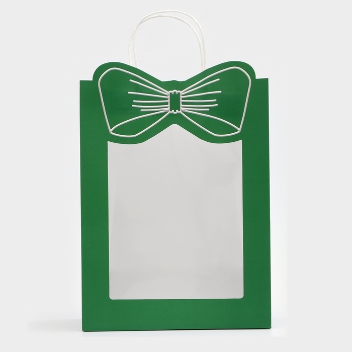 Пакет подарочный новогодний с оком Пакет подарочный новогодний с оком "Бант", 26 х 35 х 15 см.