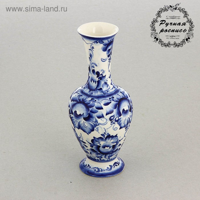 Ваза с узким горлом, гжель Ваза с узким горлом, гжель