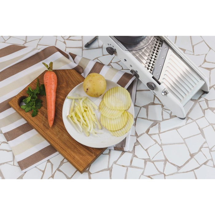 Овощерезка Magistro Stormy, с контролируемым углом нарезания, нержавеющая сталь, 35×15×14 см, цвет белый Овощерезка Magistro Stormy, с контролируемым углом нарезания, нержавеющая сталь, 35×15×14 см, цвет белый