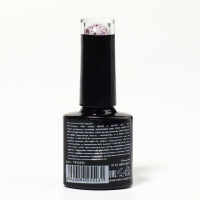 Гель лак для ногтей, «GLITTER FLASH», 3-х фазный, 8мл, LED/UV, цвет прозрачный/фиолетовый (08)