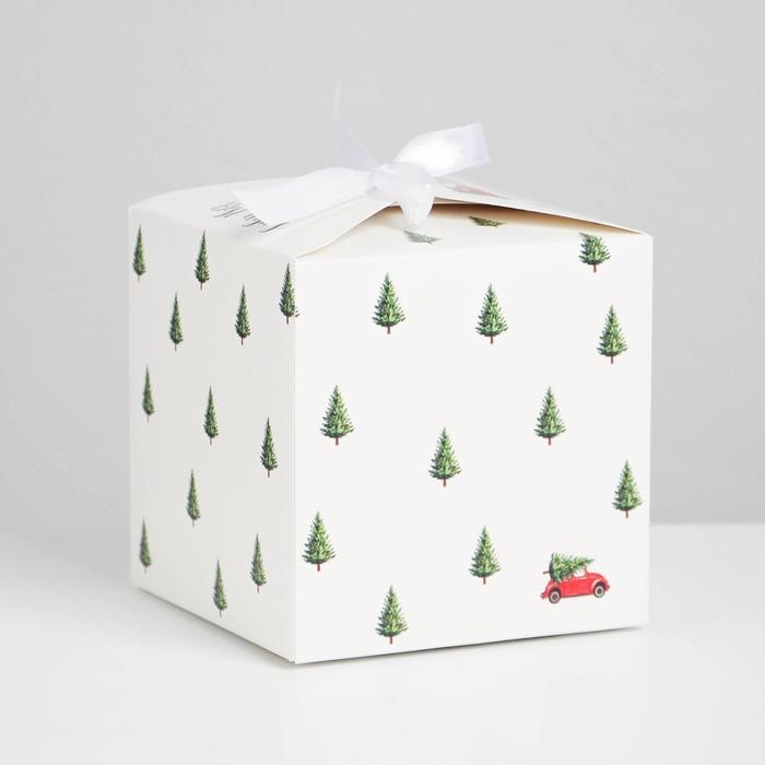 Коробка подарочная новогодняя складная «С новым годом», 12 х 12 х 12 см, Новый год