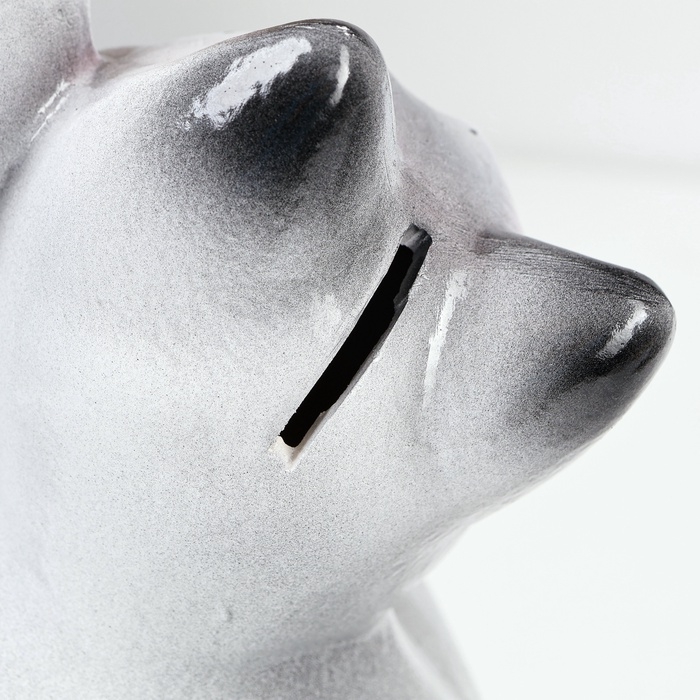 Копилка Копилка "Кот Привет" 25х14см, серый