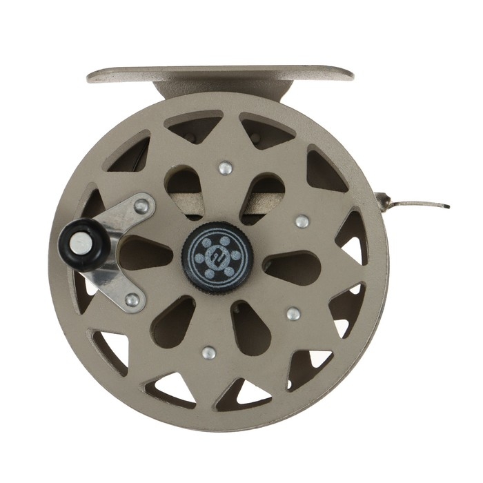 Катушка инерционная, металл, 2 подшипника, диаметр 7.5 см, цвет коричневый, TL75A