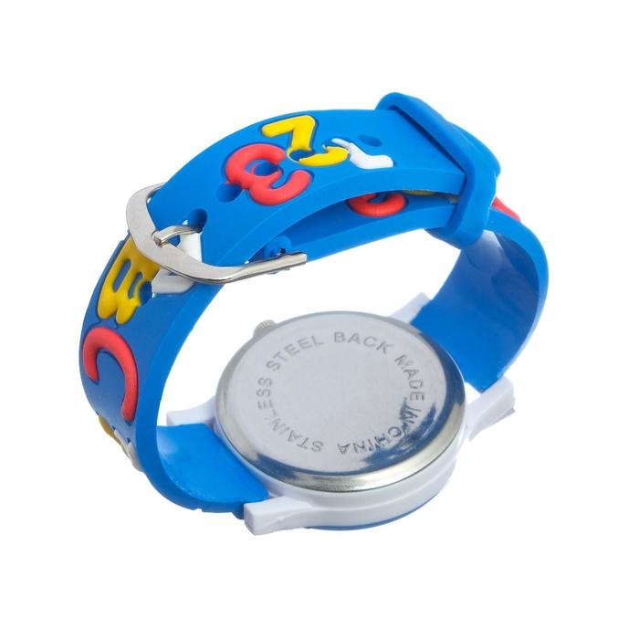 Часы наручные детские Часы наручные детские "Цифры и буквы", d-3 см, ремешок 20 см