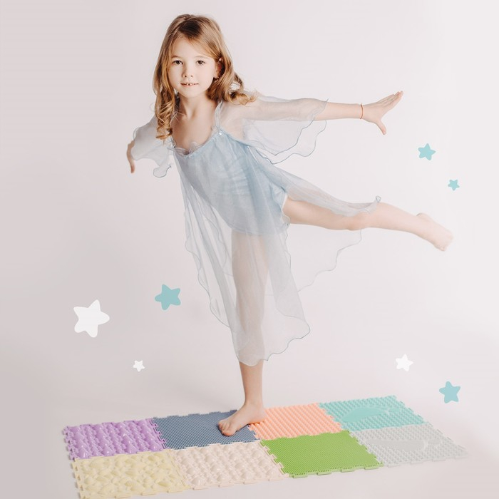 Модульный массажный коврик ОРТОДОН, набор №1 «Универсал», пастельные цвета Модульный массажный коврик ОРТОДОН, набор №1 «Универсал», пастельные цвета