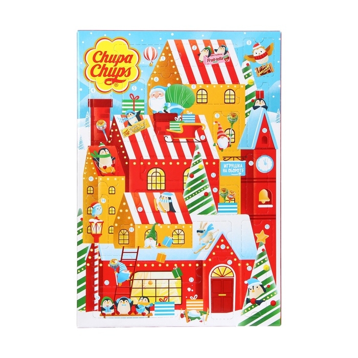 Новогодний Адвент Календарь Chupa Chups, Fruittella и Meller, 224 г