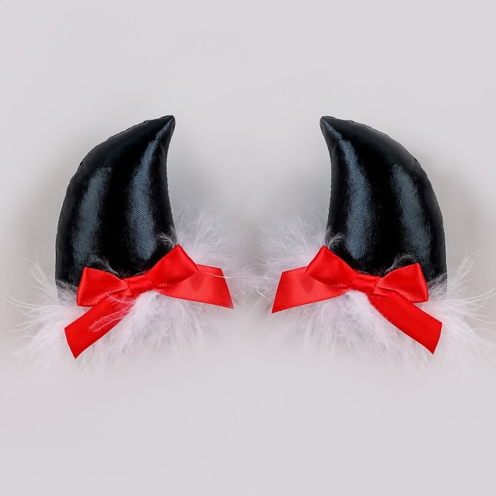 Карнавальный зажим  Карнавальный зажим "Рога", набор 2 штуки