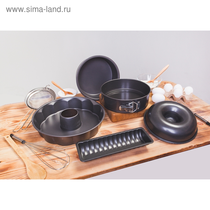 Форма для выпечки »Жаклин. Немецкий кекс», 28×5,5 см антипригарное покрытие, цвет чёрный