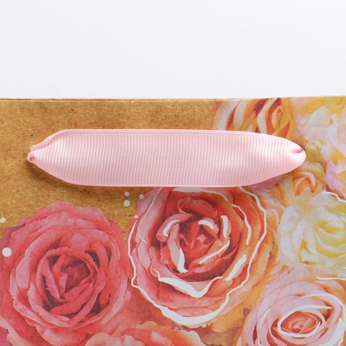 Пакет подарочный горизонтальный крафтовый, упаковка, «Цветочное настроение», ML 27 х 23 х 11,5 см Пакет подарочный горизонтальный крафтовый, упаковка, «Цветочное настроение», ML 27 х 23 х 11,5 см