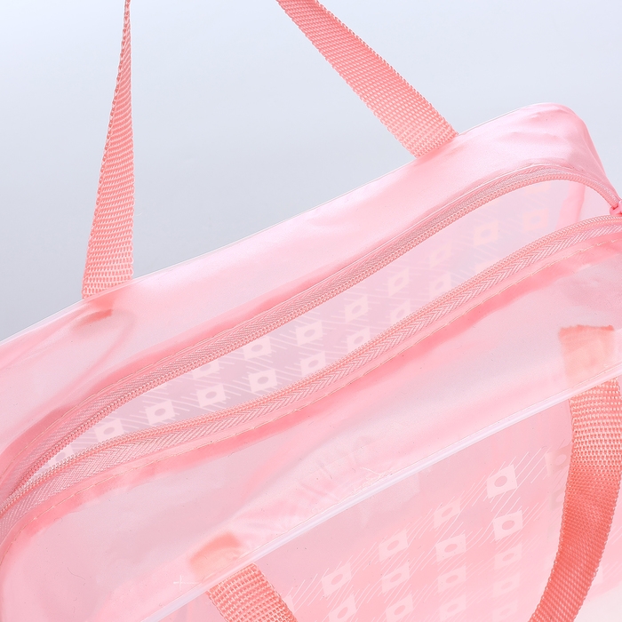 Косметичка на молнии, цвет розовый