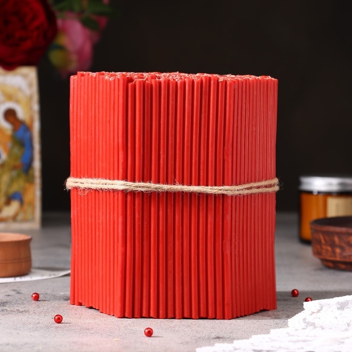 Свечи красные церковные №100, упаковка 2кг Свечи красные церковные №100, упаковка 2кг