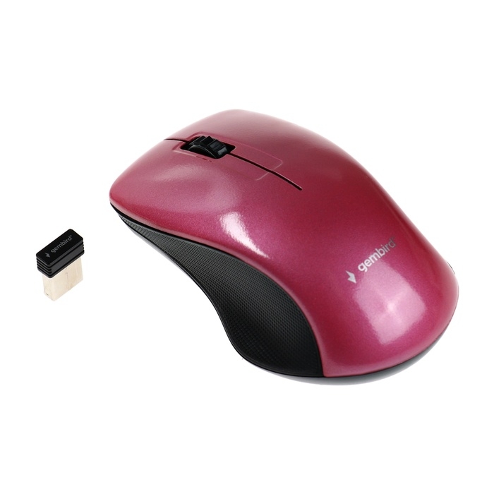 Мышь Gembird MUSW-370, беспроводная, оптическая, 1000 dpi, USB, розовая Мышь Gembird MUSW-370, беспроводная, оптическая, 1000 dpi, USB, розовая