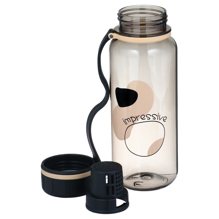 Бутылка для воды, 600 мл, 20 х 7 см, с ситом, коричневая Бутылка для воды, 600 мл, 20 х 7 см, с ситом, коричневая